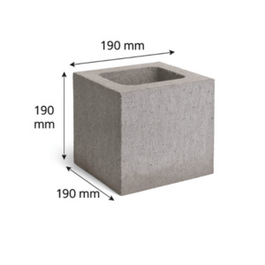Products: 20.02 Half Block 20 Series Concrete Half Block NZ