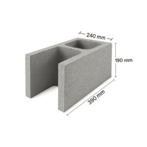 25.05 Open End and Plain End Block 25 Series Concrete Block