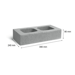 Products: Half High Concrete Block H25.04 Low-Profile Masonry Block