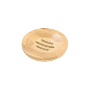 Kitchen: Bamboo dish brush tray