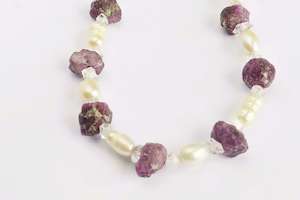 Ruby Corundum Necklace For Energy Boosting