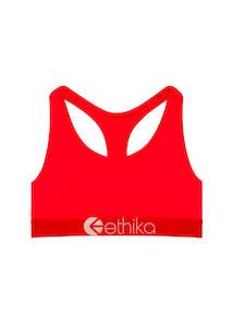 Girls Sports Bra: SubZero Neon Red Girls Sports Bra