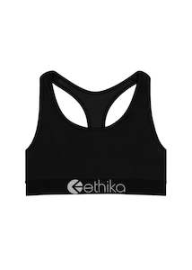 Girls Sports Bra: SubZero Black Girls Sports Bra