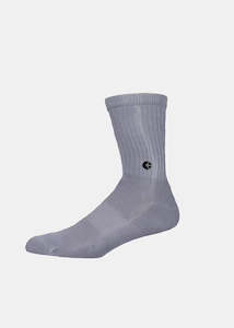 All Socks Exc Moto: Boys Crew Sock - Grey Mineral Wash
