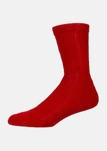 Crew Socks - Red Mineral Wash