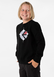 Boys Sale: Boys Crew Neck Fleece - Familie Trophy Black