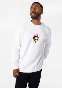 Mens Apparel: Mens Quick Strike Crew Neck Fleece - White