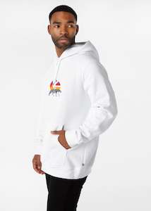 Mens Pullovers Hoodies: Mens Pullover Hoodie - I Of The Tiger White