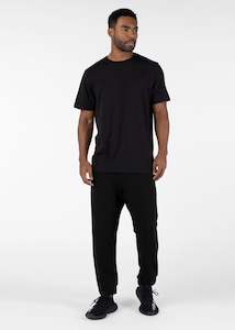 Mens Pants Tights: Mens Sweatpant Black - Shorter Length