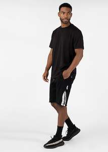 Mens Shorts: Mens Raw Edge Short - Bomber Black