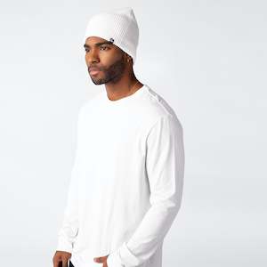 Mens Hats Beanies: Thermal Knit Legend Beanie White