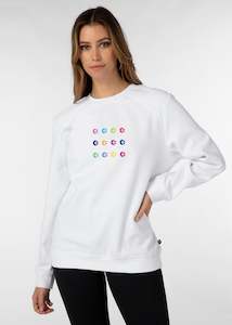Womens Sale: Womens Ethika Poetry Sweatshirt - White