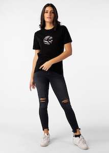 Womens Sale: Womens Tiger Paint Icon Modal Tee - Black