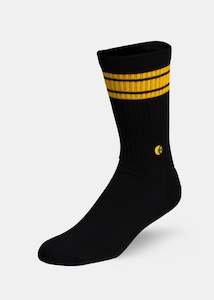 Mens Crew Sock - Amalfi Stripe Black
