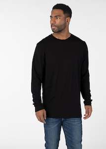Mens Modal Long Sleeve Tee - Black