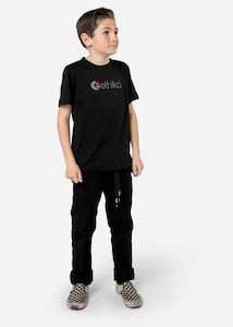 Boys Apparel: Boys Ethika Logo Tee - Black