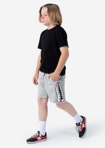 Boys Raw Edge Short - Bomber Grey / Black  / White