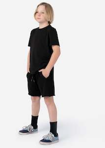 Boys Apparel: Boys Raw Edge Short - Black