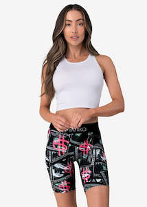 Womens Sale Underwear: Womens Printing Money Bikershort Staple