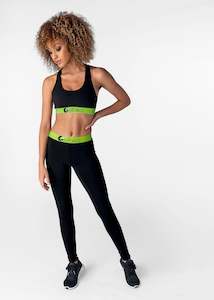 Subzero: Womens Subzero Green/Black Full Tights