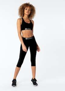 Womens Subzero Black 3/4 Tights