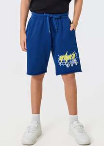 Boys Bolt Camo Raw Edge Short