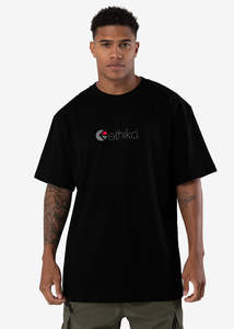 New Releases: Mens Ethika Logo Tee - Black