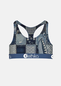Girls Bomber Sashiko Sports Bra