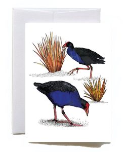 Products: Greeting Card - Pukeko - Etico NZ Made Greeting Cards