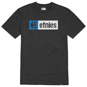 ETNIES NEW BOX SS TEE [BLACK/WHITE]