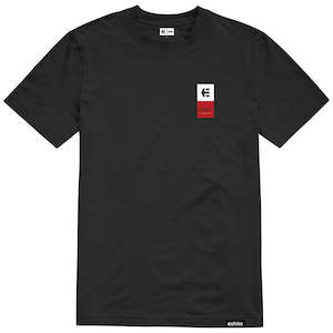 Under 50: ETNIES EBLOCK STACK TEE [BLACK]
