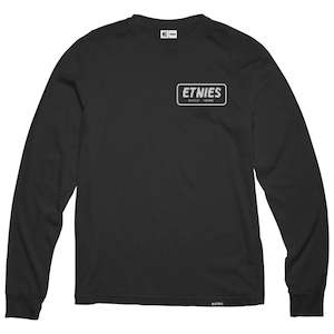 ETNIES QUALITY LS TEE [BLACK/WHITE]
