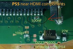 5 Pieces For PS5 Console HDMI Port Cap Ceramic Capacitor 100NF SMD SMT 0201