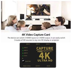 Gaming Electronics: 4K 3 In 1 Cable Splitter 1080P Video Switcher Adapter For PS5 DVD HDTV TV Laptop