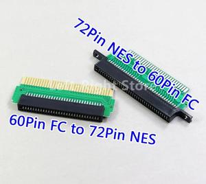 Retro Parts: 72 To 60 Pins / 60 To 72 Pins Converter Game Cartridge Adapter For Famicom / NES