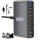 800W USB C Fast Charger 10 Port USB Charging Station GaN 3 140W PD PPS Port