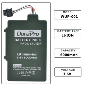 Nintendo Console Accessories: 3.7V 3600mAh WUP-001 ARR-002 for Nintendo WiiU Wiiu Gamepad Controller Battery