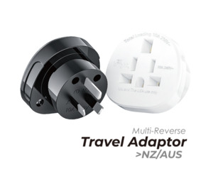 Black US/UK to NZ/AUS 240V 10A Travel Power Adapter AS/NZS 3122 Certified