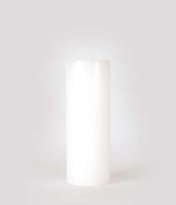National Candle Pillar 95x250mm White