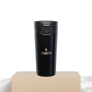Products: Eugaia Insulated Coffee Cup | Black | 380ml