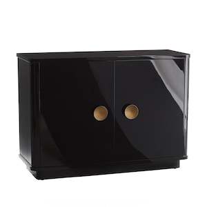 Dressers: Kennedy Chest - High Gloss Black Lacquer