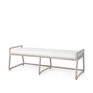 Benches Ottomans Stools: Stillwater Bench White Sand