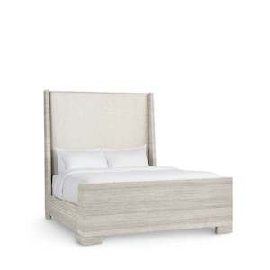 Woodside Sleigh Bed Queen White Sand