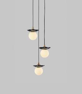 Orbit Stone Pendant 3 Light