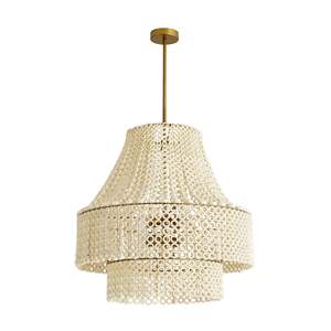 Chandeliers: Hannie Chandelier - White Wood