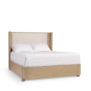 Furniture: Zoey Natural Oak Bed Queen