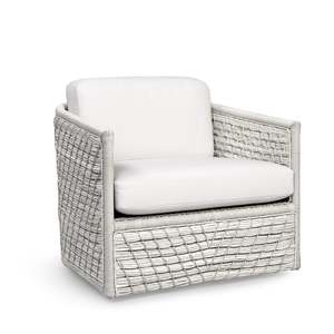 Furniture: Capitola Outdoor Swivel Lounge Chair Whitewash