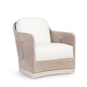 Occasional Chairs: Mesa Swivel Lounge Chair Whitewash