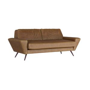 Sofas Modulars: Vidara Sofa Butterscotch Leather Dark Walnut