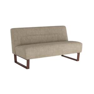 Sofas Modulars: Valeswood Settee Pebble Linen Dark Walnut